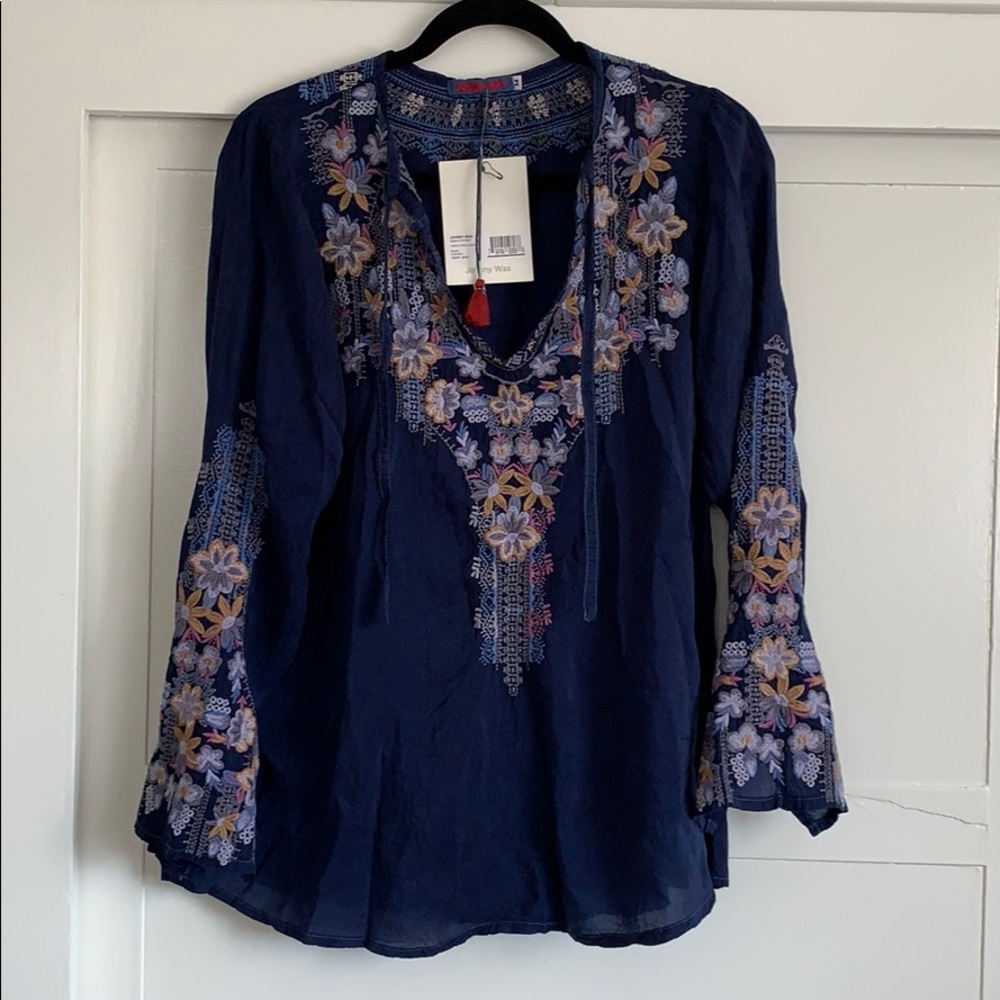 Johnny Was long sleeve embroidery top